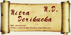 Mitra Derikučka vizit kartica